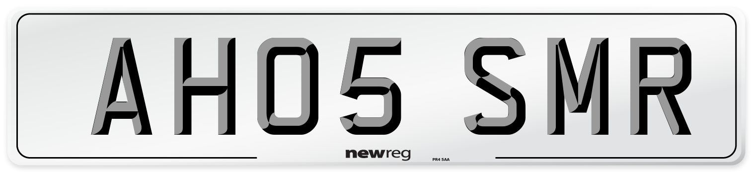AH05 SMR Number Plate from New Reg